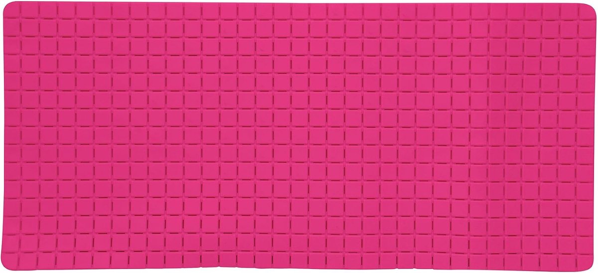 Premium douchemat, antibacterieel, antislip, met zuignappen, roze, ca. 36 x 76 cm – ruikt naar rozen – wasbaar op 60 graden.