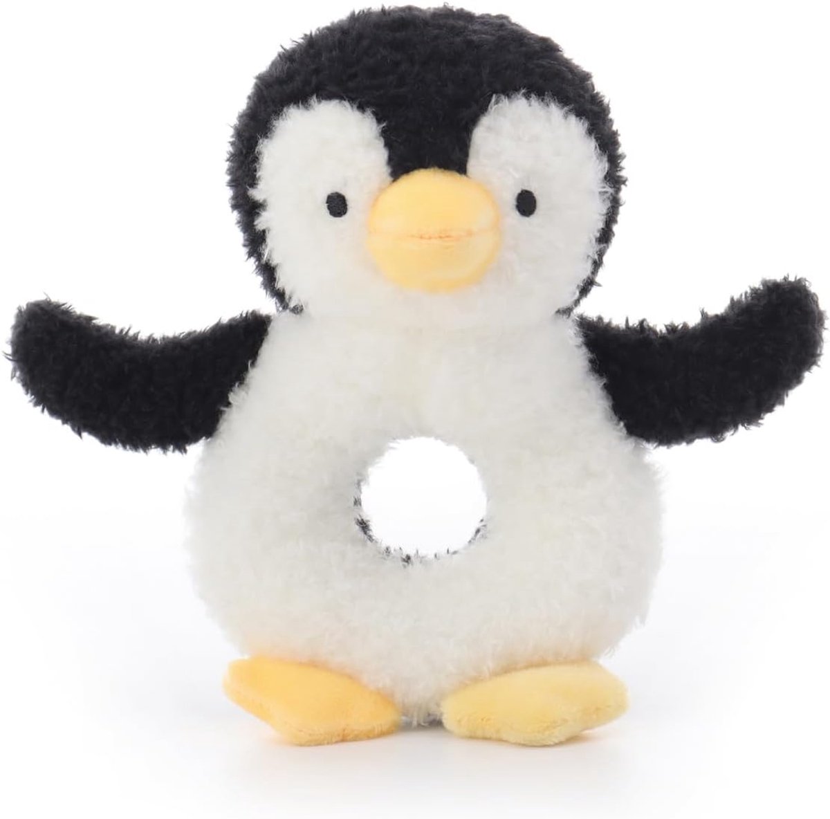 Lamb Babyrammelaar speelgoed, zachte pluche pinguïn grijping, geboortecadeau, pluche gevuld dier, rammelspeelgoed voor pasgeborenen, 0-3 maanden, 0-10 maanden en meer, 12 cm