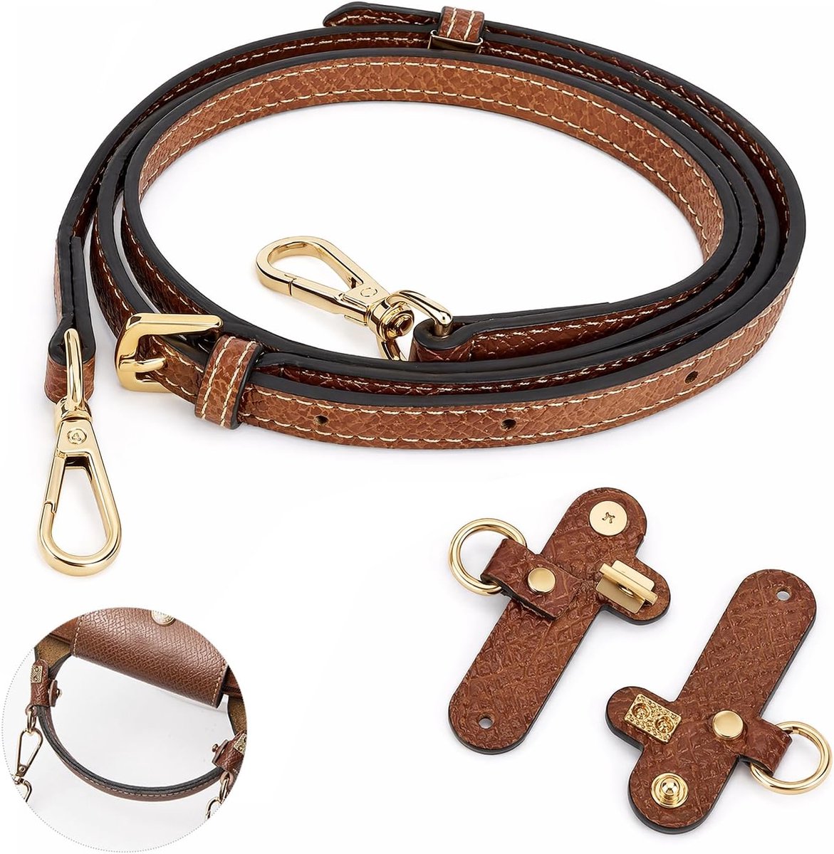 schouderriem voor mini-tassen, universele vervangende tas, duurzame schouderriem met metalen karabijnhaken voor handtas, mini-tas en schoudertas voor dames