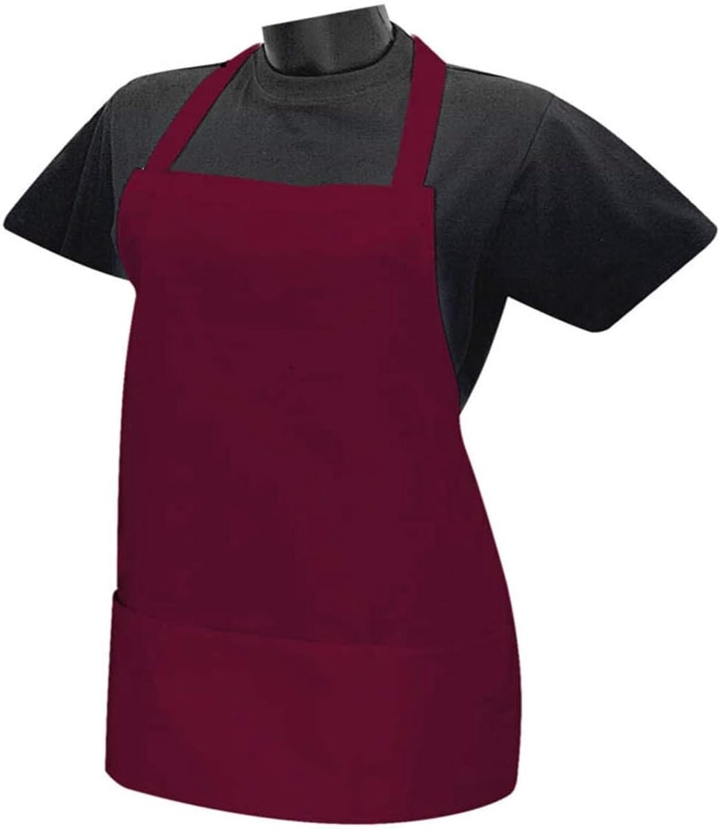 865 Schorten voor horeca, uniseks, voor volwassenen, Granaat, Pack * 1 Pcs
