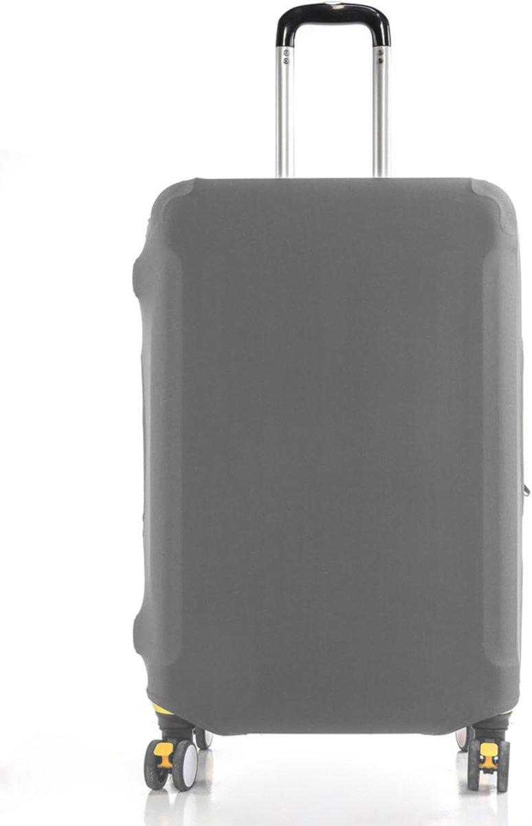 Bagagehoezen voor koffer, elastische wasbare stretch kofferbescherming, bagagehoes (Grey, L)
