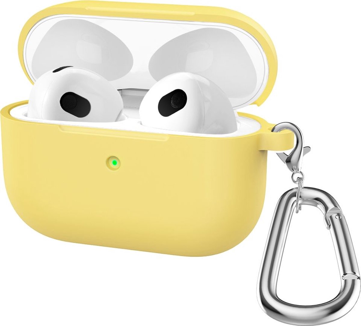 Mobigear Hoesje geschikt voor Apple AirPods 3 Hoesje Flexibel Siliconen | Mobigear Classic - Geel