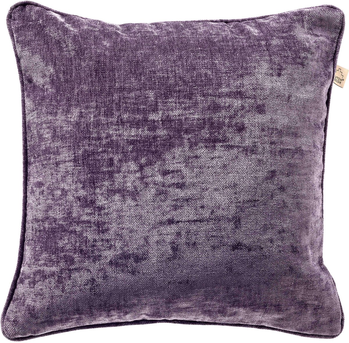 Dutch Decor LEWY - kussenhoes 60x60 cm - glansvelours - Mysterioso - paars - met rits - zonder binnenkussen