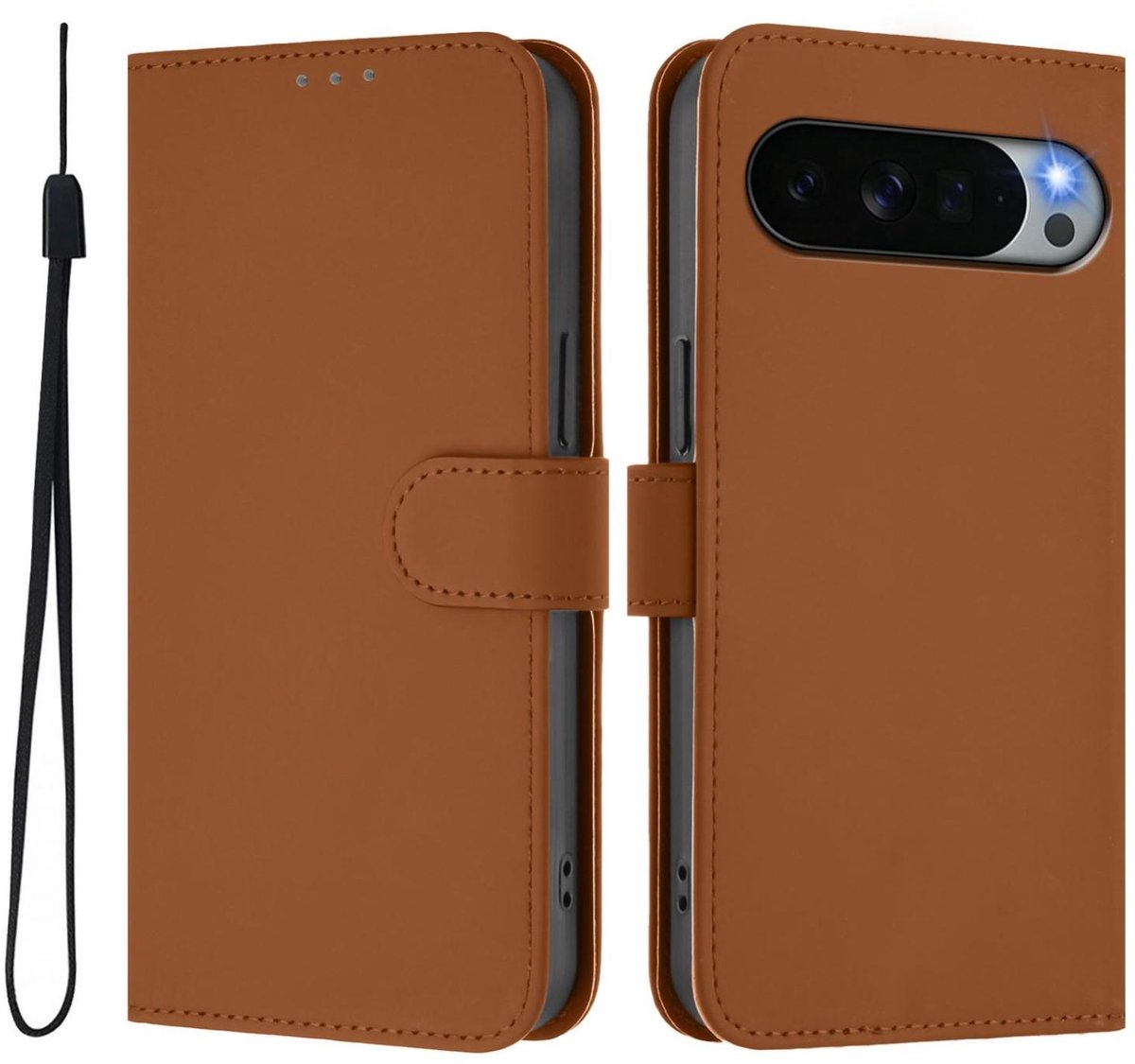 Mobigear Telefoonhoesje geschikt voor Google Pixel 11 Pro XL Hoesje | Mobigear Urban Wallet Bookcase Portemonnee | Pasjeshouder voor 3 Pasjes | Telefoonhoesje voor Pinpas / OV Kaart / Rijbewijs - Bruin