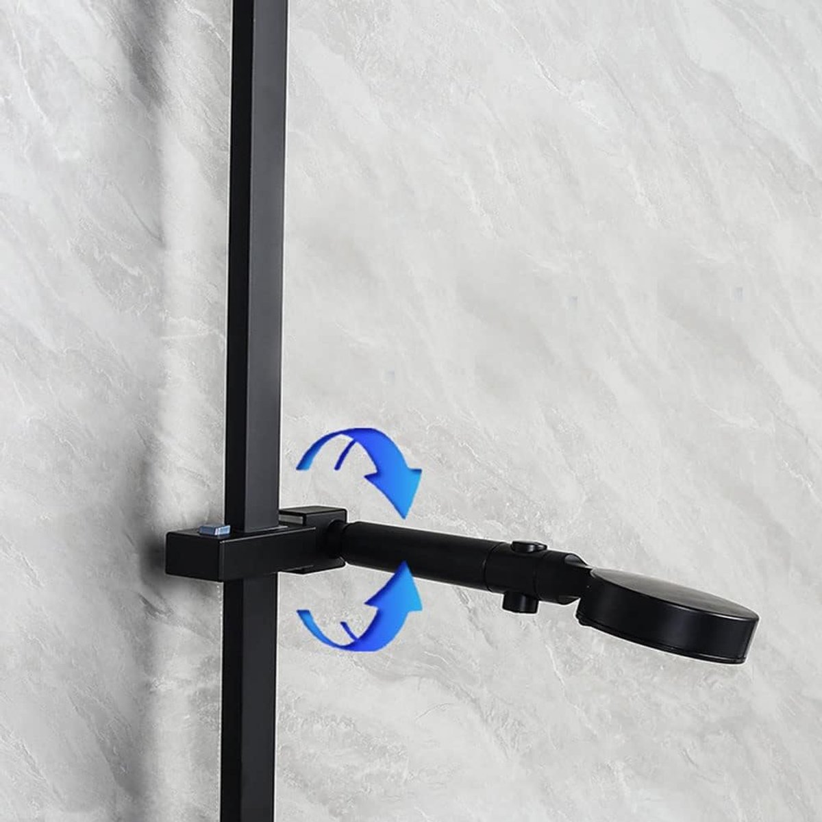 Douche Riser Rail, RVS Badkamer Slider Rail In Hoogte Verstelbare Douchestang Stand Beugels, Douche Bar Douchekop Houder Voor Bad & Douchesysteem, Totaal 660 mm