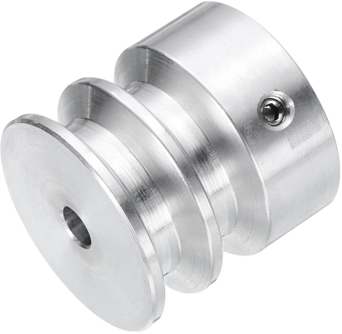 V-riemschijf 5 mm buitendiameter 30 mm dubbele groef aluminiumlegering voor motoras boormachine 6 mm (1/4 inch) PU-riemvorm