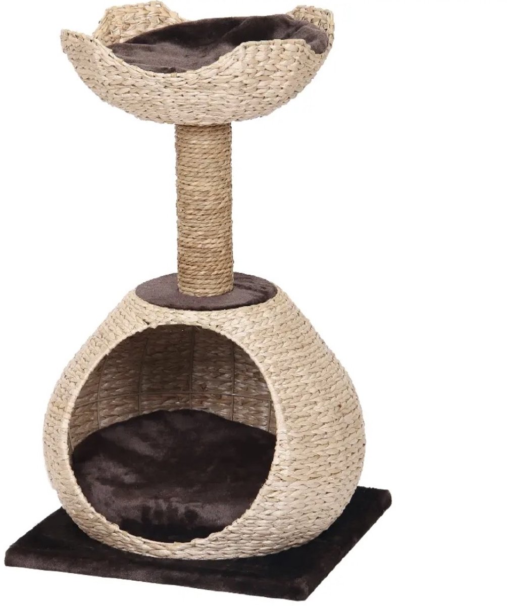 Croci - Natural Blossom - Krabpaal voor katten - Stevig en stabiel - Uitwasbaar - Kattenpaal - Kattenbed