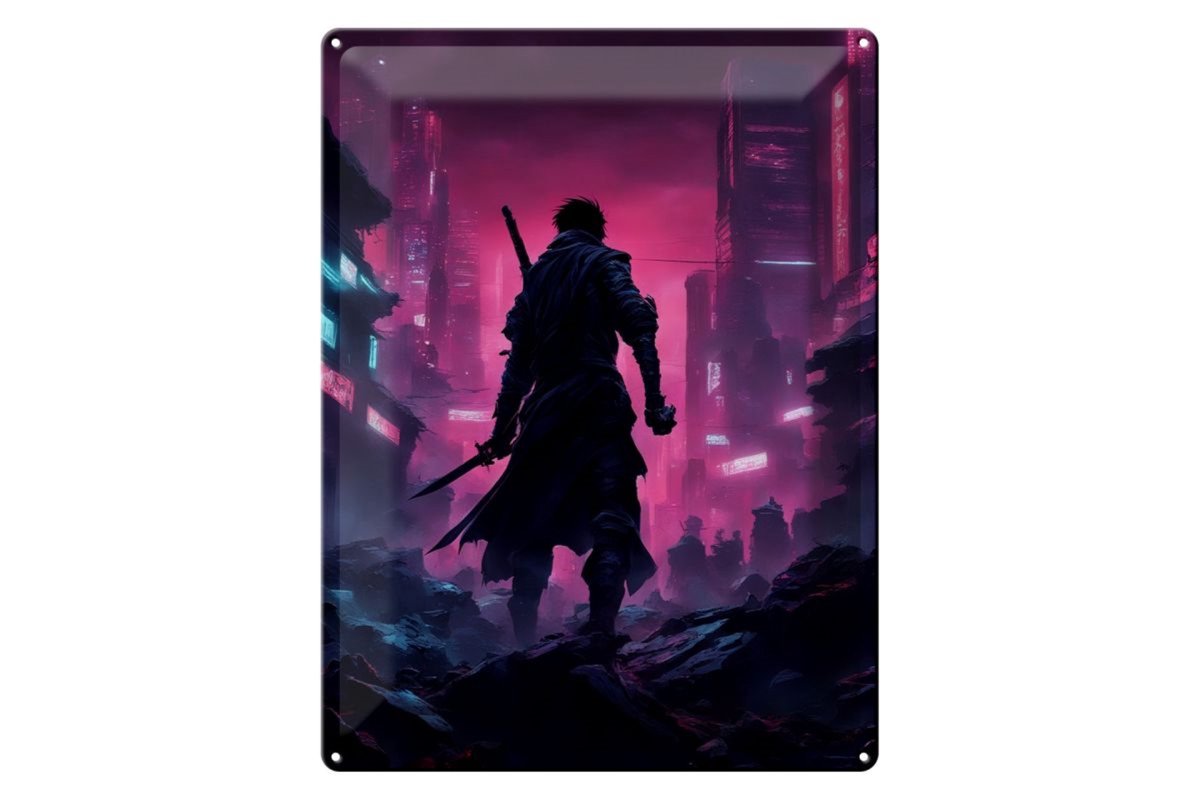 Blechschild 20x30cm Ausgesetzter von Synthopolis-City