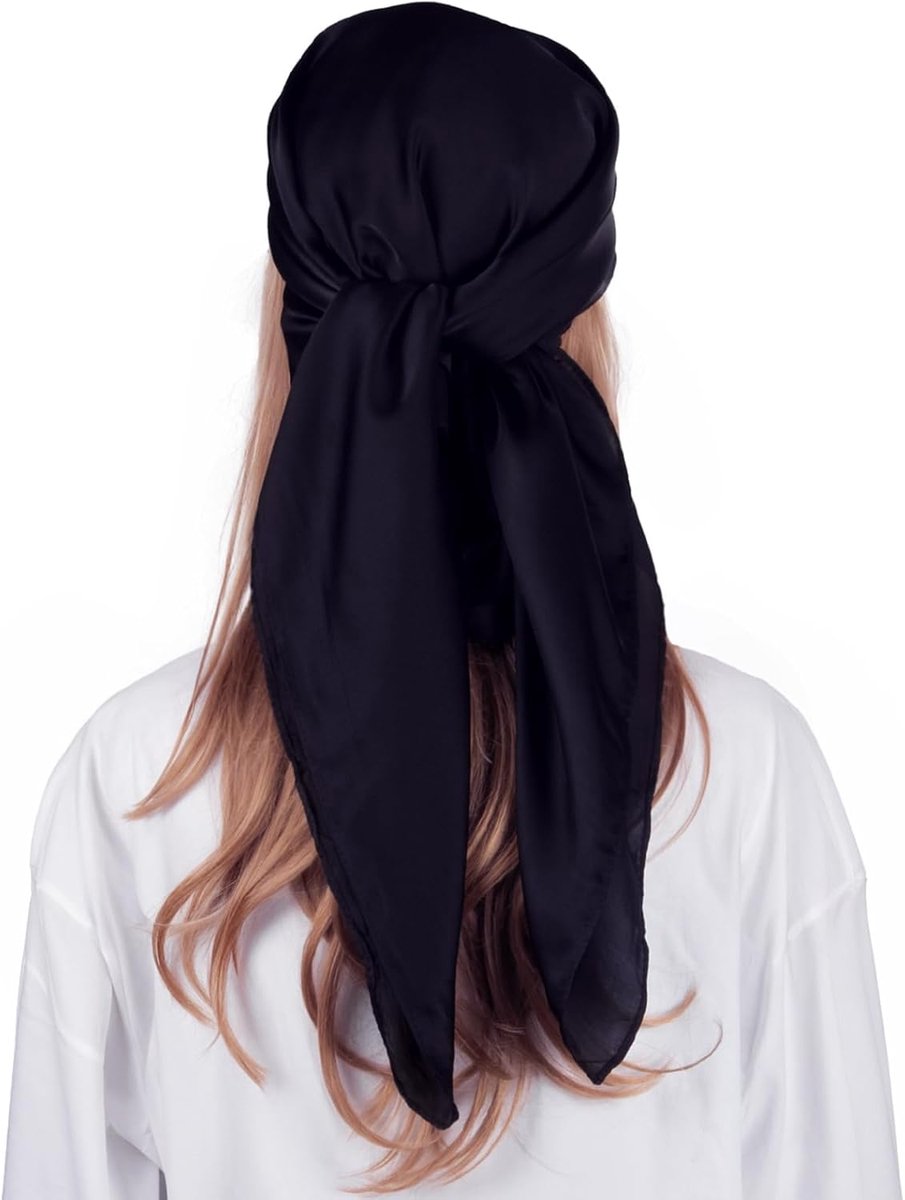Halsdoek voor dames, 90 x 90 cm, lichte sjaal voor dames, lente en zomer, ideaal voor haar, hals, modeaccessoires