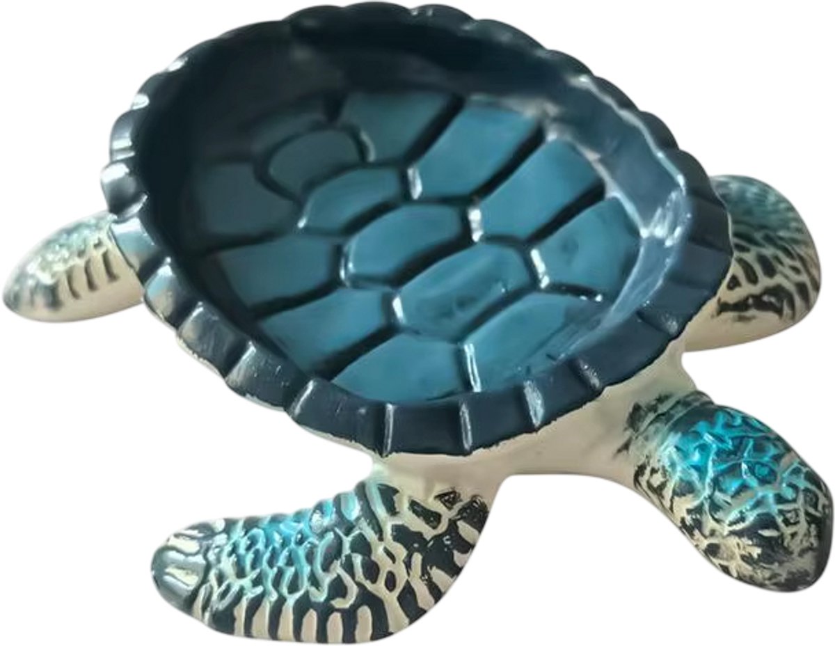 Schildpad Zeepbakje Badkamer – Zelfdrogende Zeephouder met Afvoer, Zeepbakje voor Wastafel, Antislip Zeeprek, Douche Zeep Houder, Zeep Schotel - Blauw