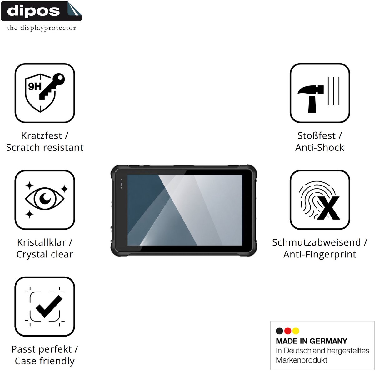 dipos – 2x Pantserfolie geschikt voor Conker NS82 | 9H Screenprotector
