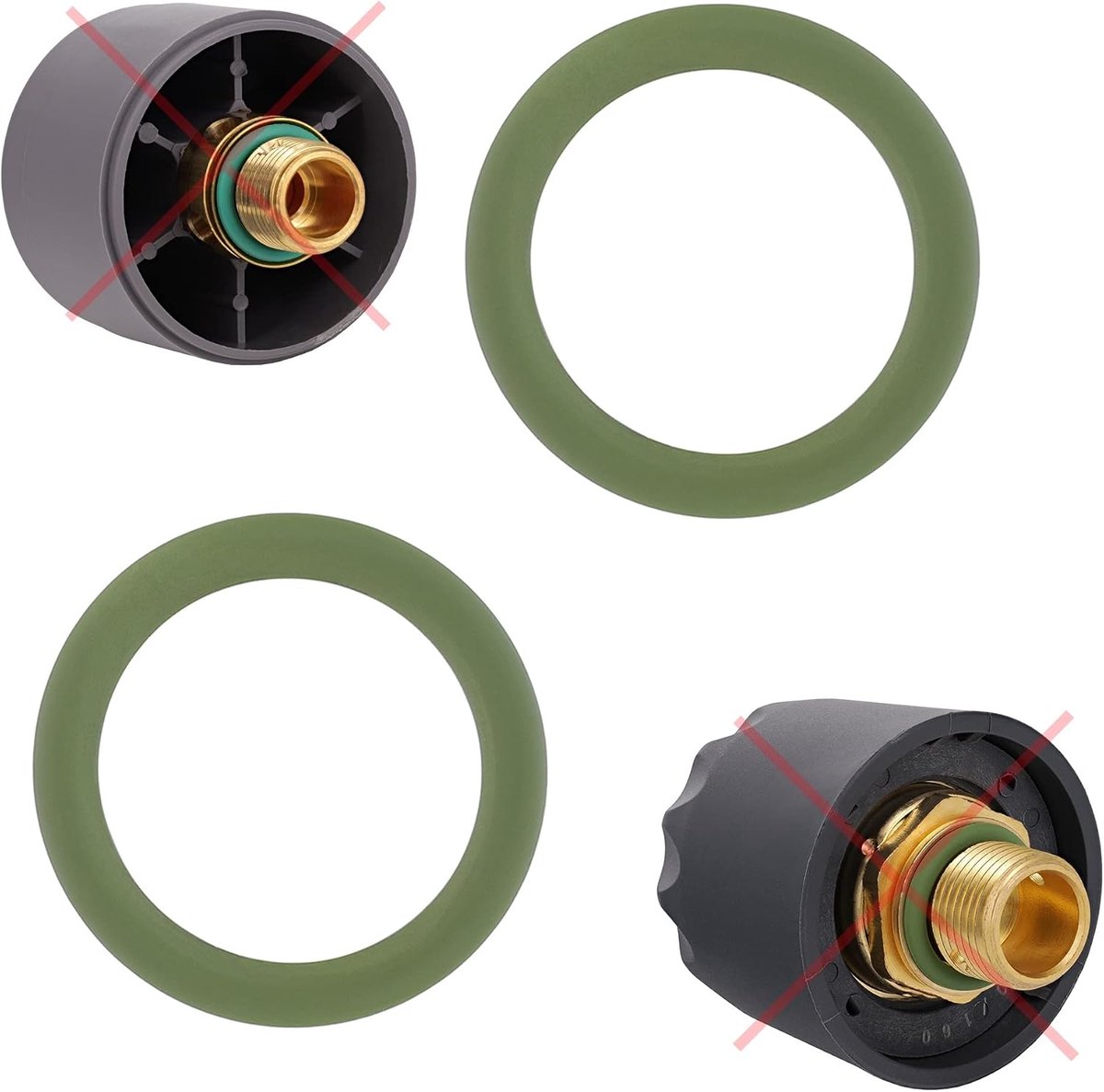 2x afdichting O-ring voor stoom strijkstation tankvergrendeling D= 16mm compatibel als vervanging voor Tefal Calor Rowenta Moulinex (D52 D=16mm)