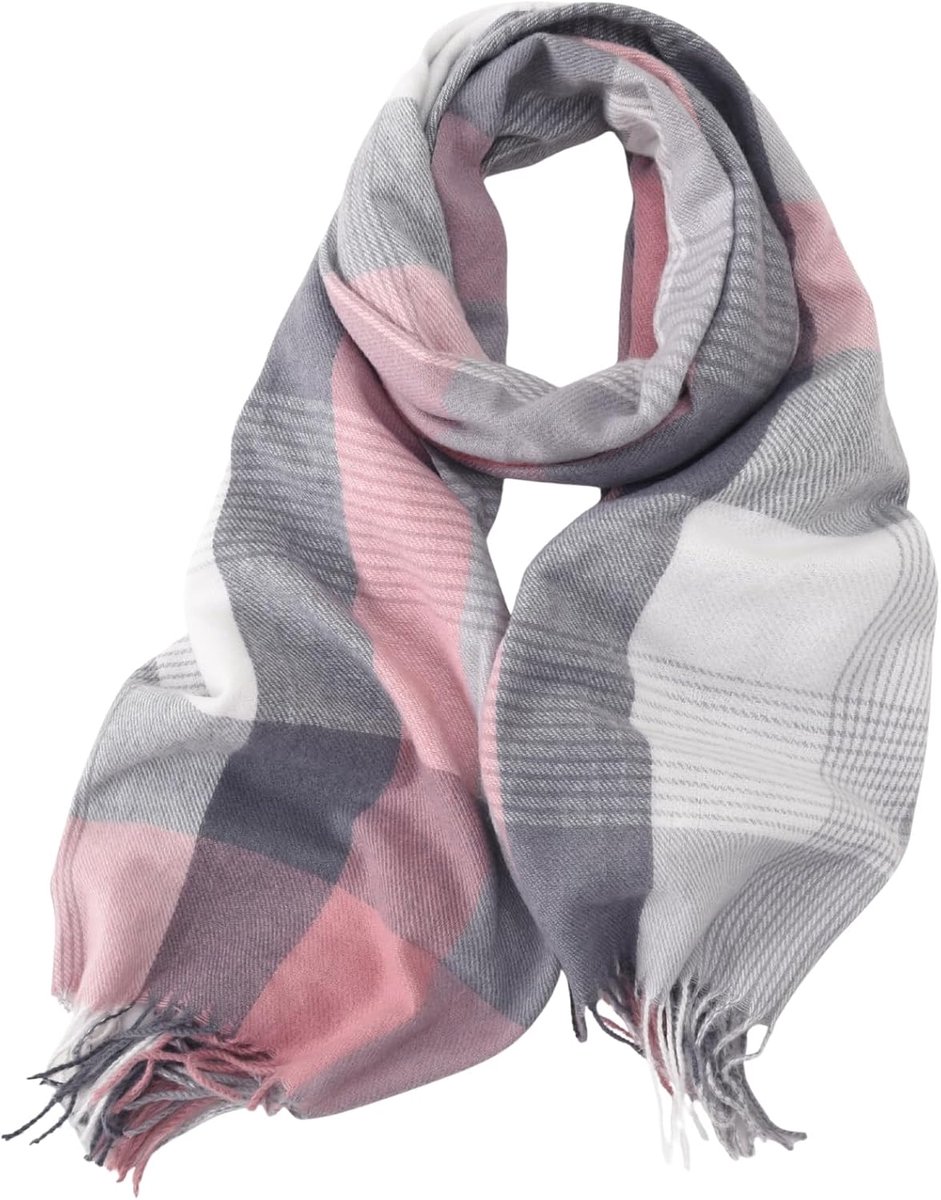 Winter Sjaal Zachte Warme Stijlvolle Tartan Ruit Wraps Tassel Sjaal Lang Stola