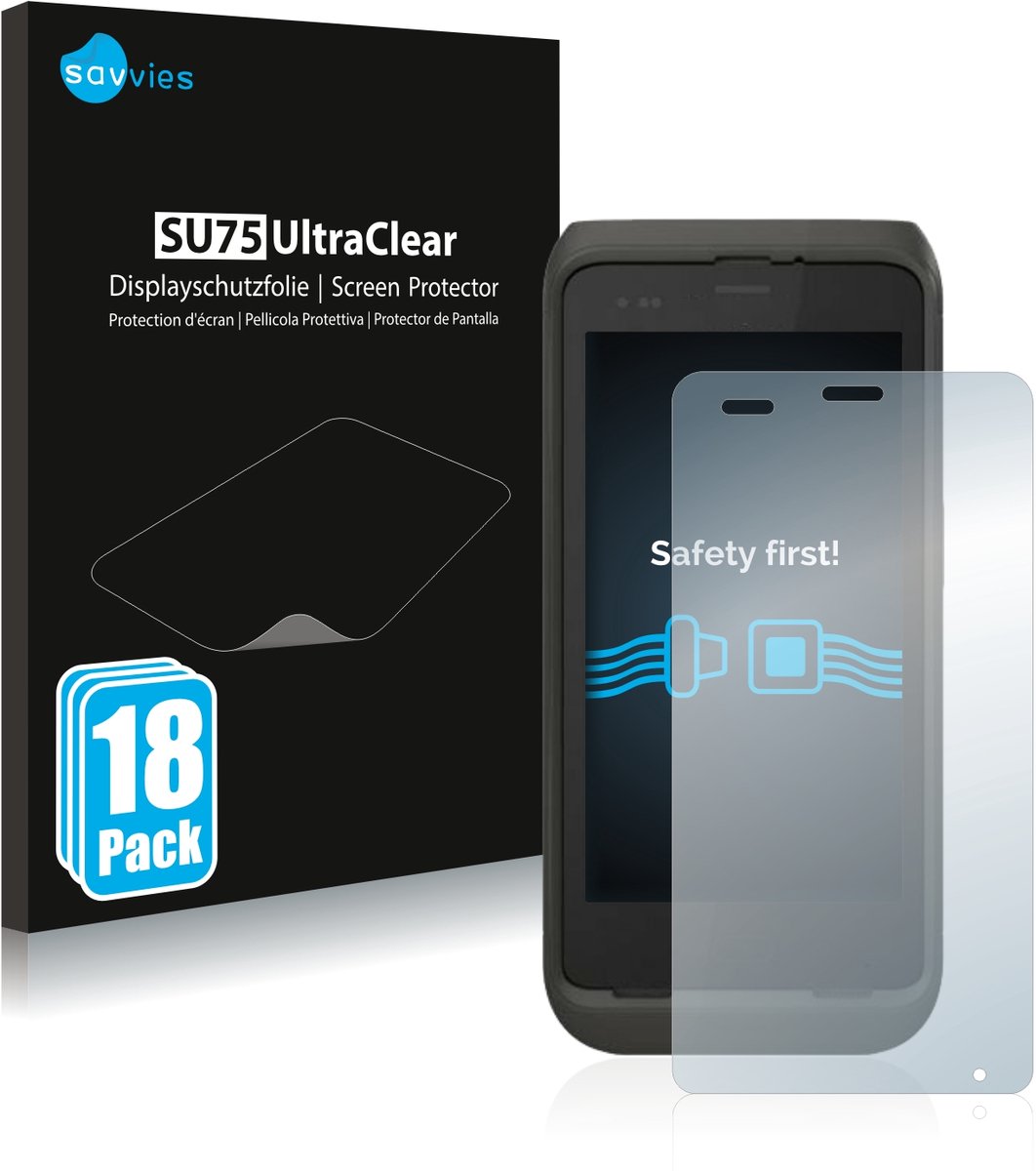 Savvies - Screenprotector voor Honeywell CT45 - Folie Beschermfolie transparant 18 Stuks