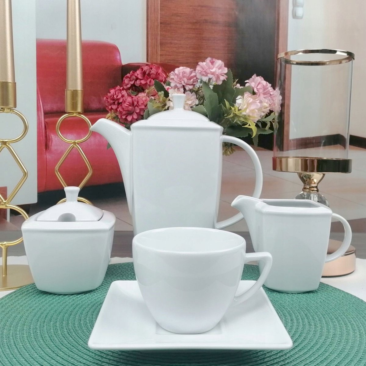 Lubiana Classic Koffieservies 27 Delen voor 12 Personen - Wit Porselein