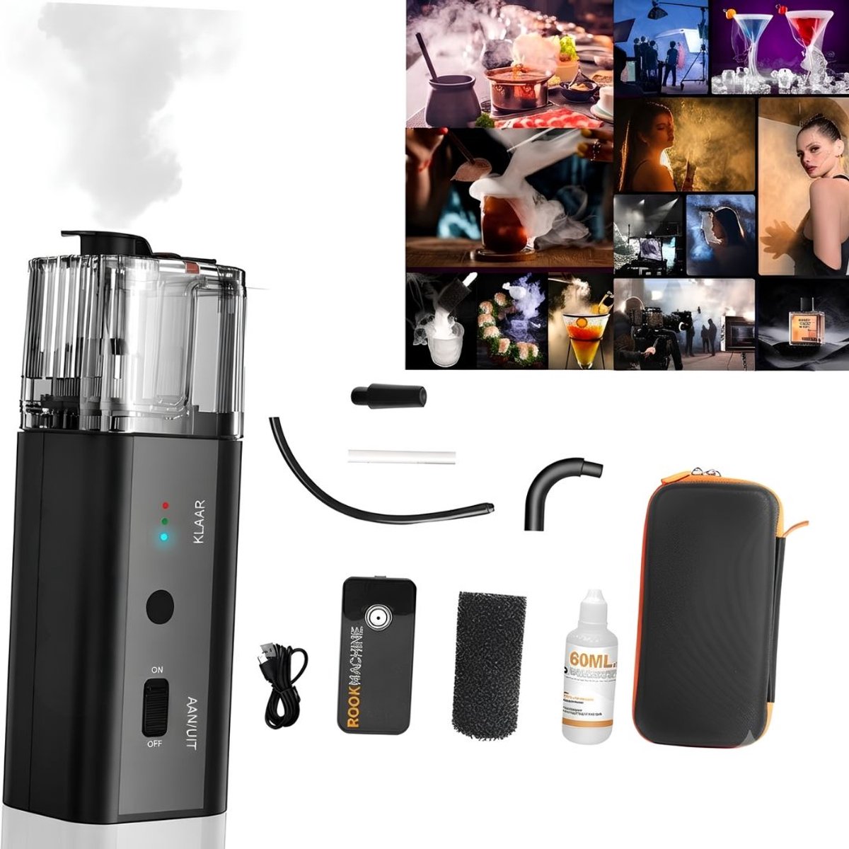 JCP® Rookmachine - Mist Machine - Party Rookmachine - Zwart - ‎23cm x 12cm x 9cm