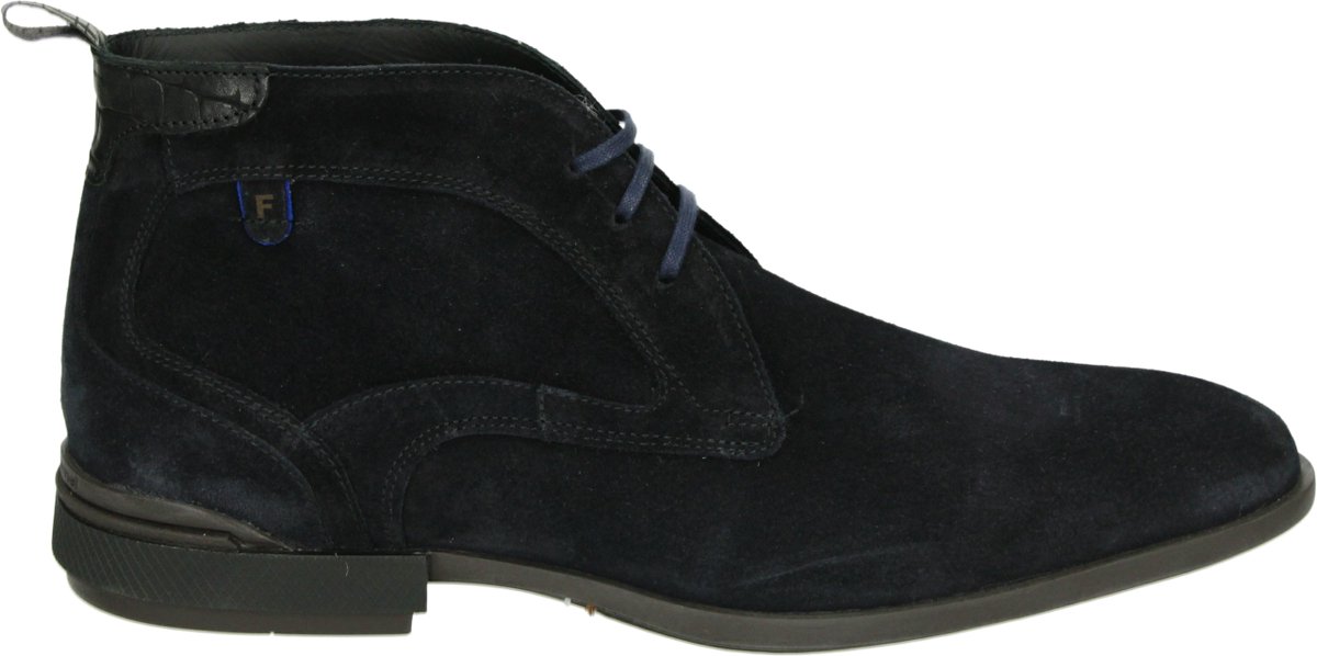 Floris van Bommel - DE HAKKER 01.03 - Nette herenschoenenBusiness half-hoog - Kleur: Blauw - Maat: 46