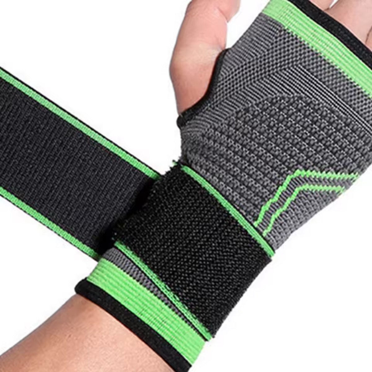 New Age Devi - Polsbrace - Voor alle sporten: Tennis, Basketbal, Boxen, Fitness, Klimmen en Volleybal - Universele Pols Bandage voor ondersteuning - Maat L