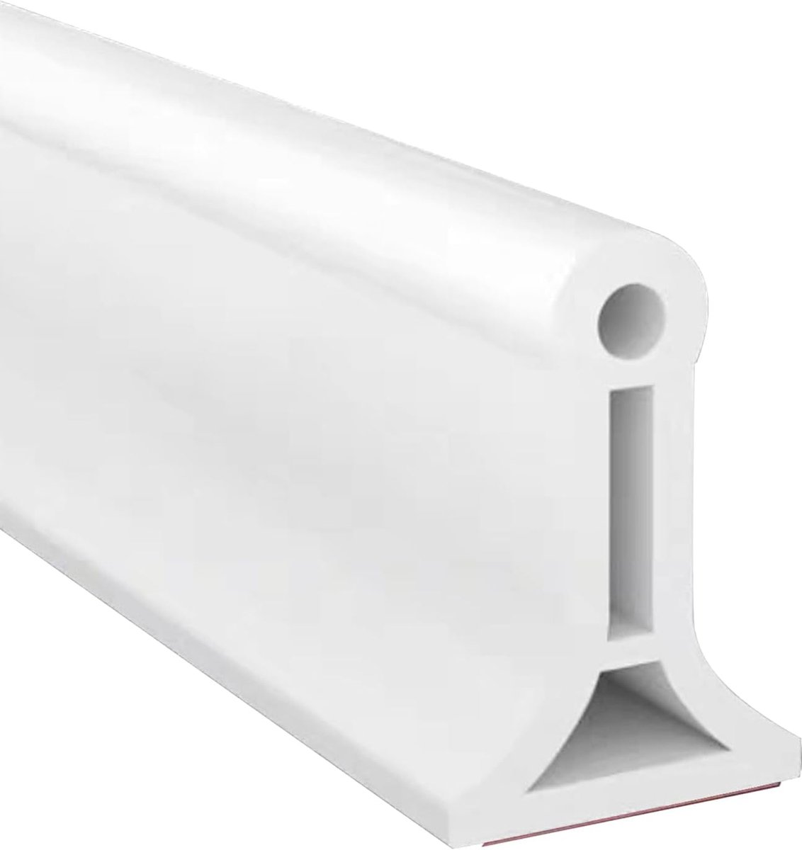 douchestrip, hoogte verhogen, opvouwbare douchewaterstop, drempel waterbarrière, waterdam gebruikt voor droge en natte scheiding (wit, 5 m lang, 5 cm hoog, 3 cm breed)