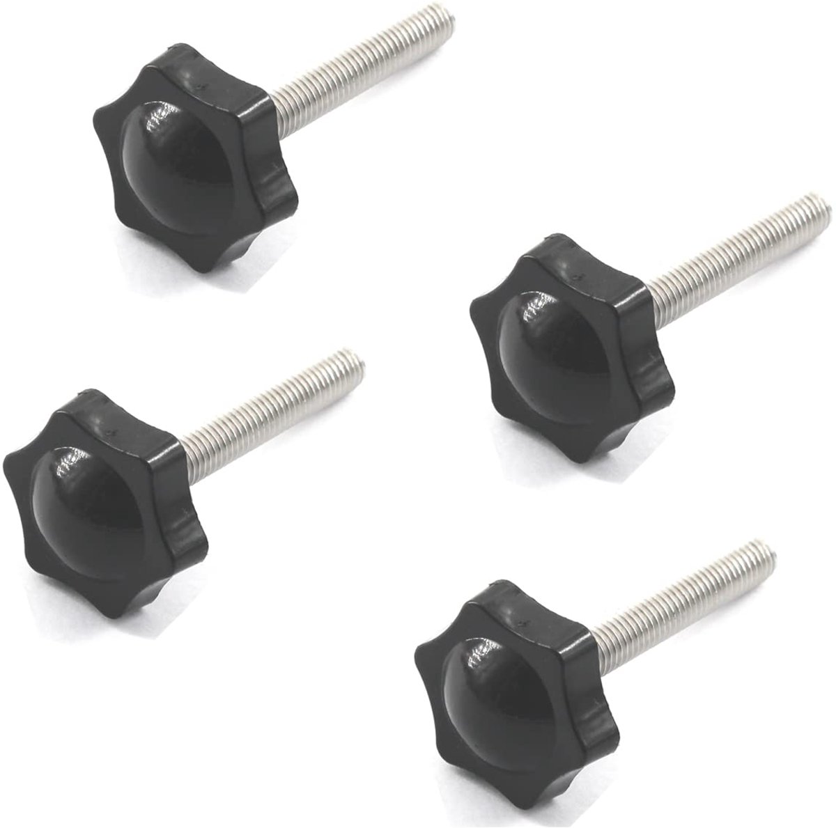 4 Stks M12x40mm Rvs Mannelijke Draad Ster Hand Knop Aanscherping Duim Schroef Hand Aanscherping Knop Schroef Hoofd 48mm