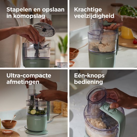 Kenwood MultiPro Go FDP23.140GR - Foodprocessor - Eucalyptus groen - Express Serve - Go collectie van Kenwood — afbeelding 3