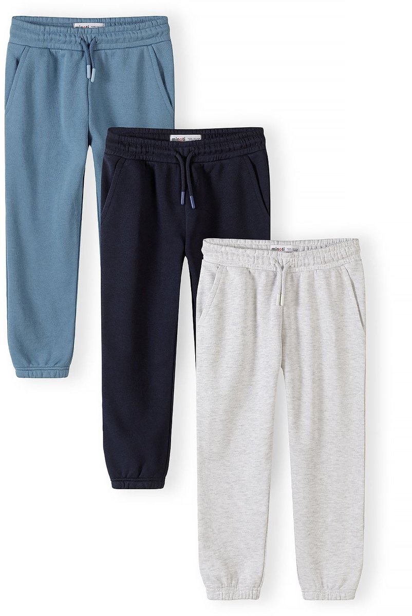 Minoti joggingbroek jongens met cargozakken - katoen - donkerblauw