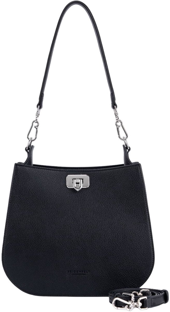 SEIDENFELT MANUFAKTUR schoudertas Nelma Midi Hobo Bag Black zwart
