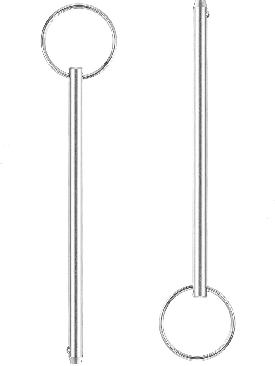 2 stuks snelspanners, 6,3 mm x 105 mm, marine-hardware van roestvrij staal 316 voor zeestitel, bergen, scheepsbouw, zilver