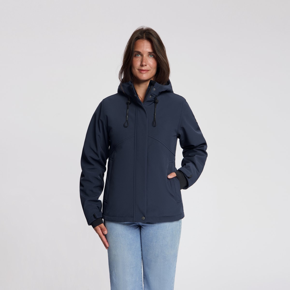 Travelin' Nykke Dames - Softshell Jas - Waterdicht - Navy