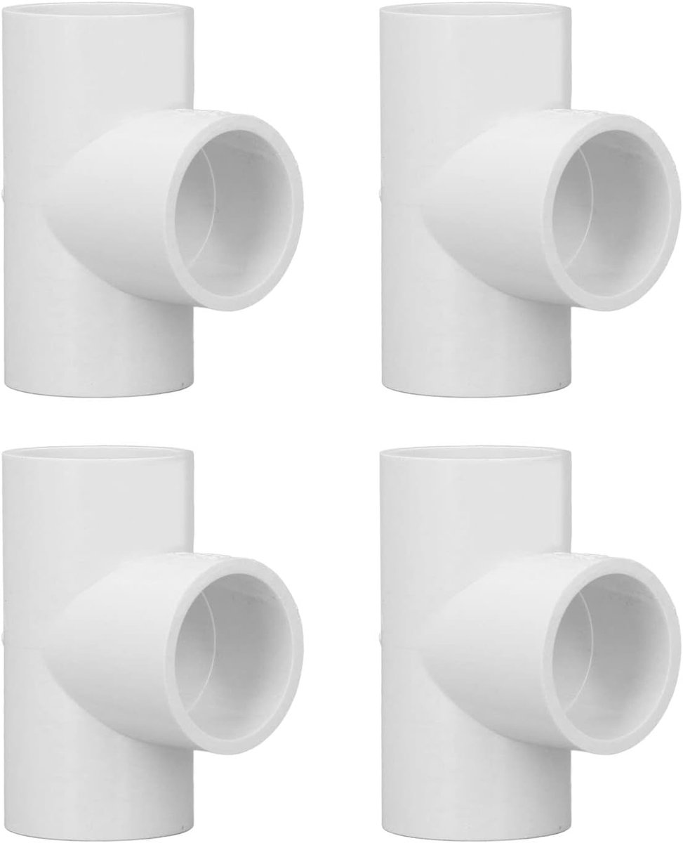 Connector Pijp Montage, 12 Stks Witte Drieweg Pijp Montage 20mm 25mm 32mm Cap Fittings voor Sanitair Waterleiding Waterdistributie (25mm)
