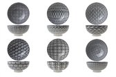 Cosy & Trendy Nikko zwarte kommetjes - Set van 6 - 75cl - D17,5xH8,2cm