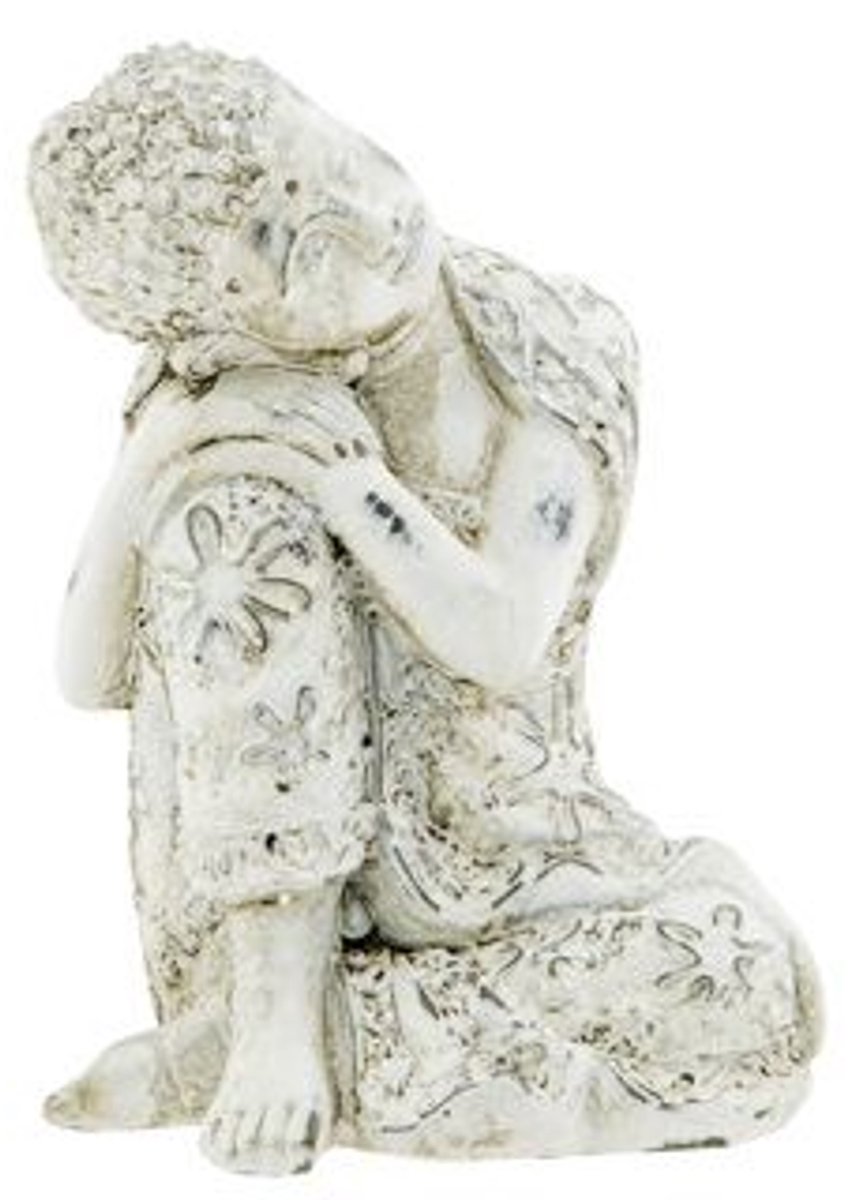 Cosy @ Home Ornament Buddha Creme 10x8,5xh14cm Langw