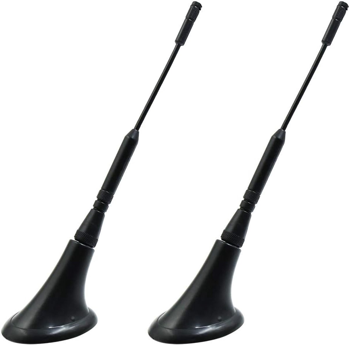 sourcing map 2 stuks dakpop lucht antenne auto lijm basis rubber DC 12 V zwart