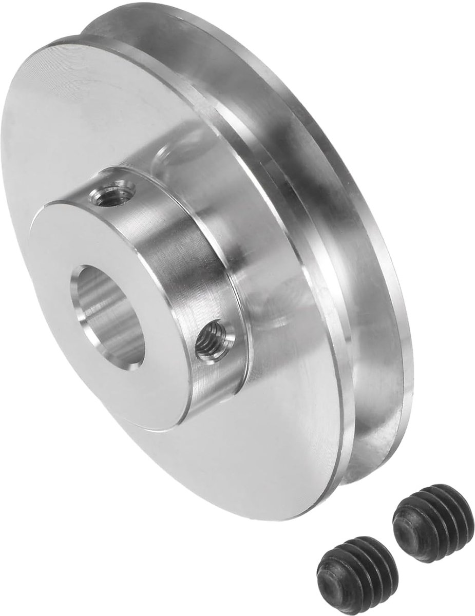 - [boring 10 mm x buitendiameter 50 mm] riemschijf V van aluminiumlegering voor ronde PU-riemen van 3-5 mm voor verschillende configuraties overdracht