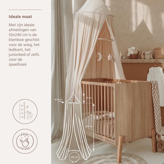 Meyco Baby Uni Klamboe - Pre-washed Hydrofiel - Natural — afbeelding 2