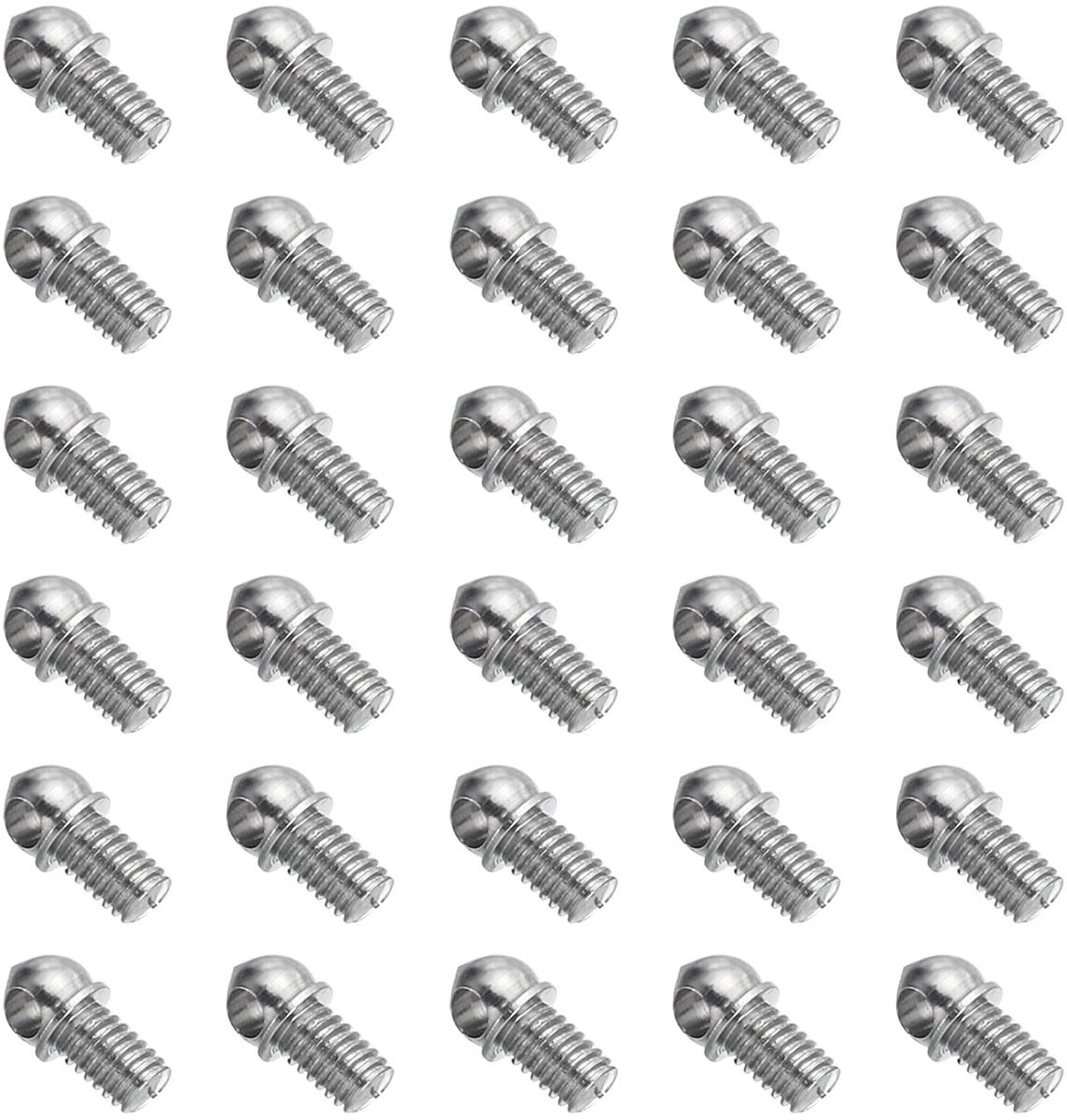 M3 x 0,5 oogschroeven 50 stuks gat bout haak ring decoratieapparaat voor kaarsen hanger lamp kroonluchter doe-het-zelf project zilverkleurig