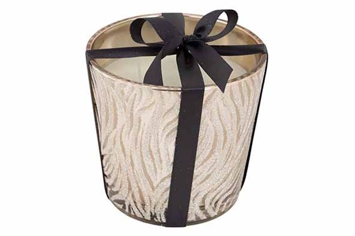 Cosy @ Home Geurkaars Luxury Zebra Goud 13,5x13,5xh1 2,5cm