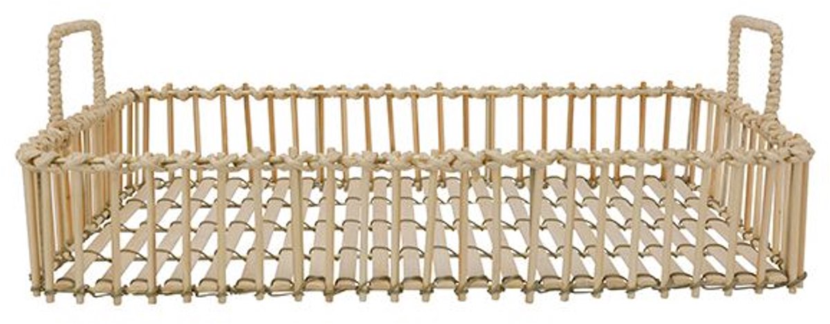 Dienblad Bamboo Natuur 40x25xh8cm Bamboe