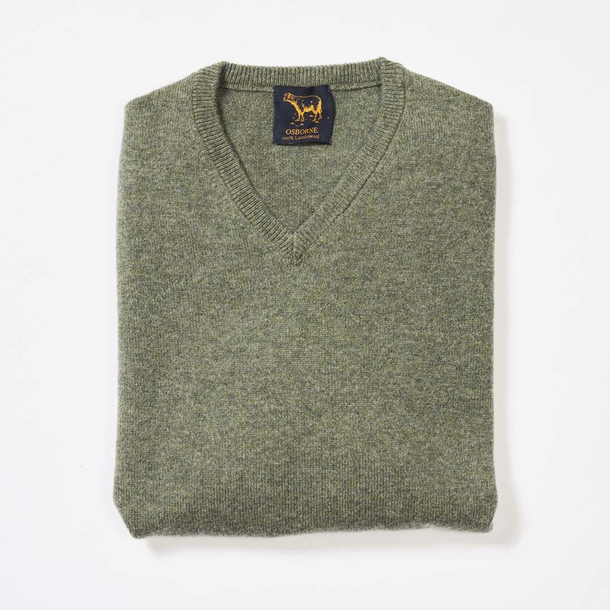 Osborne Knitwear Trui met V hals - Sweater heren in Lamswol - Pullover Heren - Landscape - 4XL