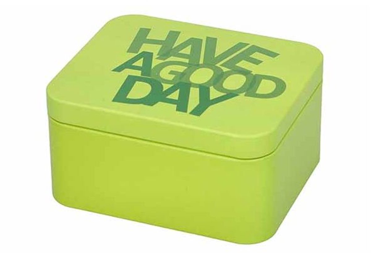 Colour Kitchen Giftbox Lemon Green Have A Good Day - 12x10xh6,2cm