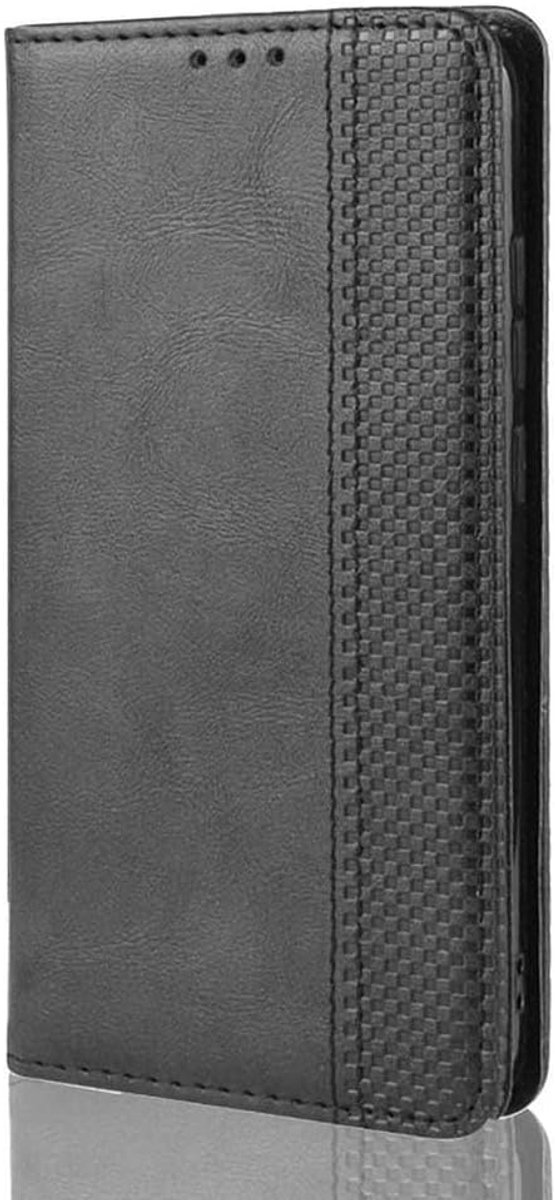 Beschermhoes voor Xiaomi 17T Pro 5G, premium PU/TPU, klaphoesje met kaartsleuven, schokbestendig, zwart