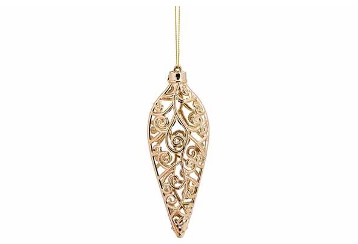 Hanger Icicle Goud 16x6xh3cm Kunststof
