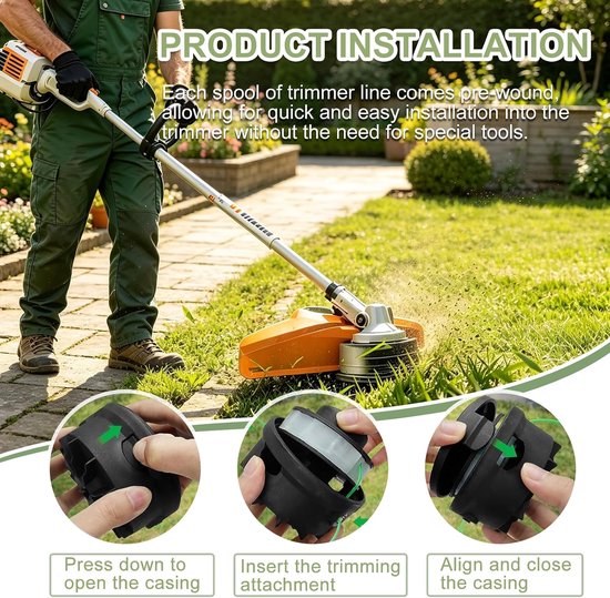 3 stuks snoerspoel vervanging voor Stihl FSA 56 grastrimmer, reservespoelen voor Stihl C2-2 snoerspoel vervanging, 4008 710 4301 reservedraad spoelen — afbeelding 2