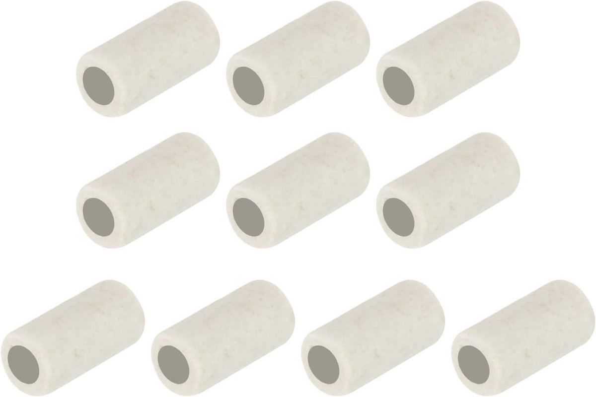 10 stuks 3 mm diameter keramische buizen geïsoleerde elektronica draadbundels thermische isolatie enkele boring, 6 mm x 10 mm