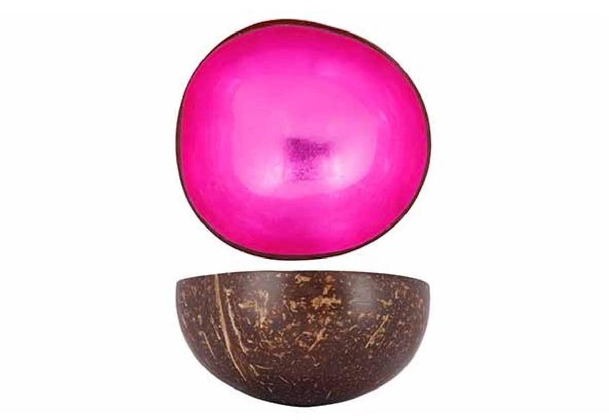 Cocosbowl Metallic Pink Leaf D14cm