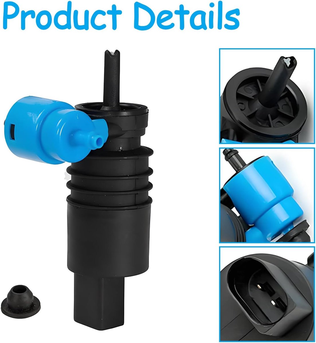 4 waswaterpompen, wiswaterpomp voor ruitenreiniging, compatibel met VW Golf 4/5/6/7, VW Polo 9N/6R, Audi A3 8P1, BMW 3-serie E36, B-klasse W245, 12 V