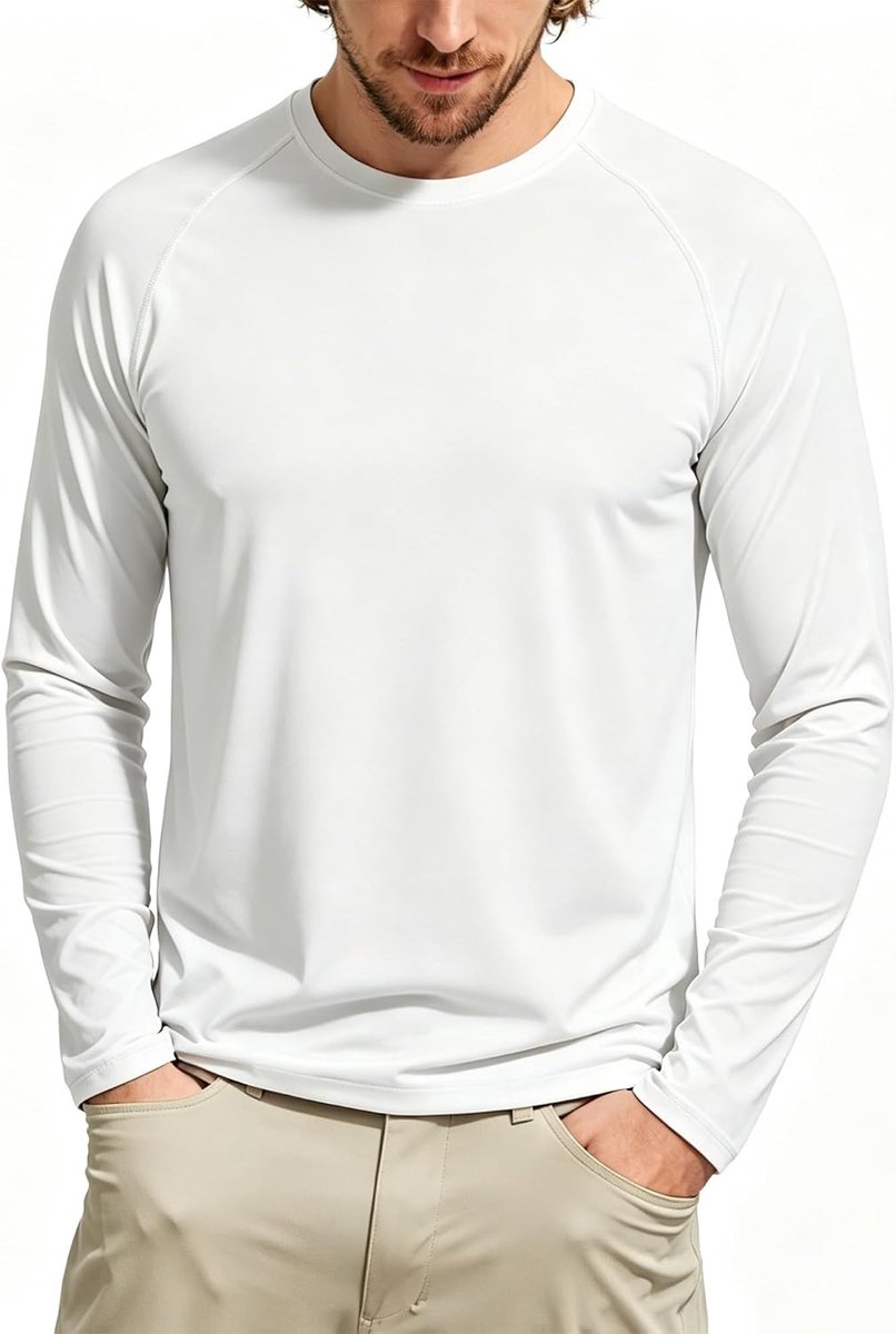 Rashguard Zonbescherming Zwemshirt Sneldrogend Functioneel T-shirt Surfen Vissen Hiking Top