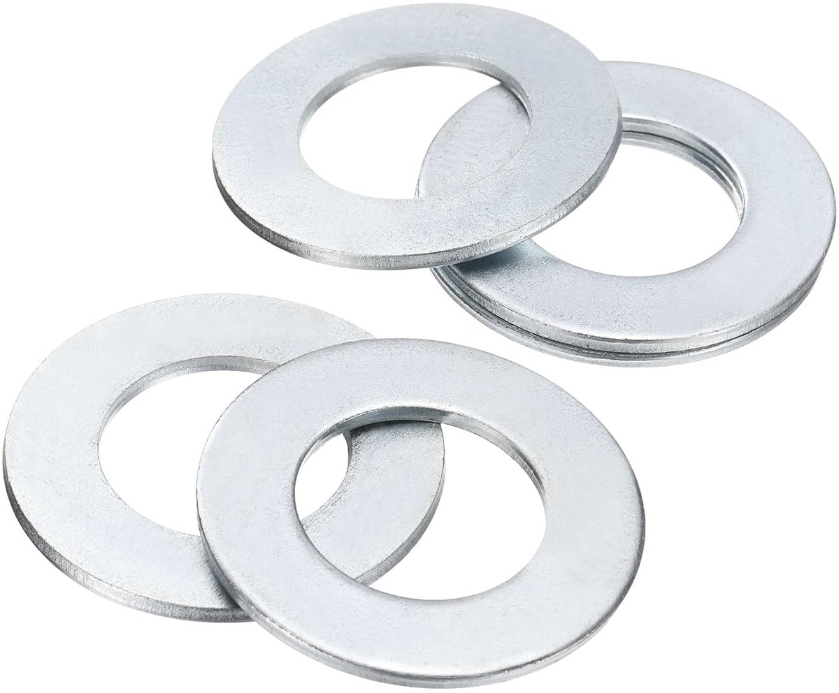 Platte sluitringen SAE 1-1/8" Verzinkt Koolstofstaal 1.26" DI x 2.25" VAN x 0.11" Dikte Metalen Ringen Voor Schroeven Bouten Accessoires Reparatie Machines