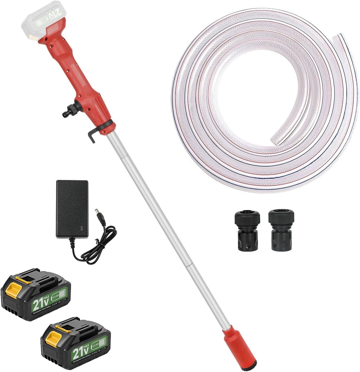Draadloze Stick Water Transfer Pomp, Draagbare Diepe Goed Dompelpomp Utility Sump Pomp 2725L/H High Flow met 2 × 4,5 - ShopVlot