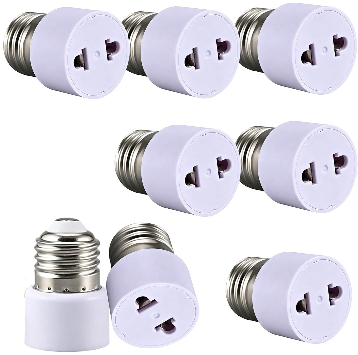 8 stuks lampfitting E27, gloeilampcontactadapter, lampvoet converter, fitting om vast te schroeven, voor veranda - ShopVlot